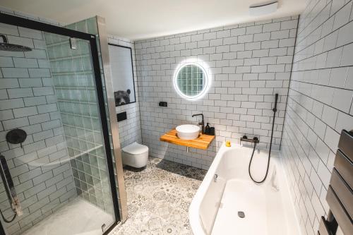 Koupelna v ubytování Apartmán Místo Na Vzduchu