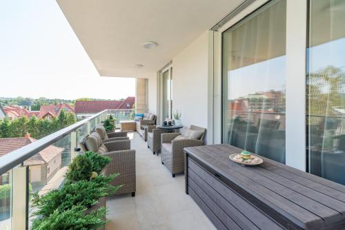 Μπαλκόνι ή βεράντα στο Luxury Apartman SPA Residence Hévíz