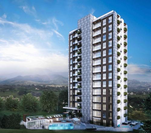 a rendering of a tall apartment building at Apartaestudio de lujo en Cali in Cali