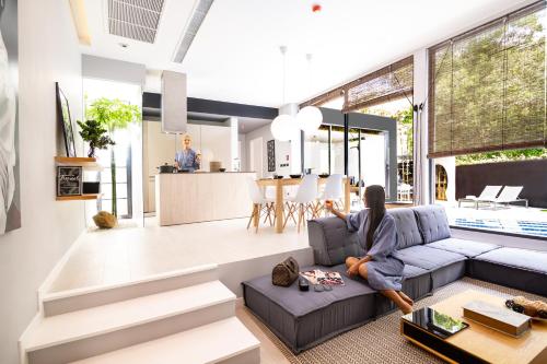 Posezení v ubytování Villoft Zen Living Resort