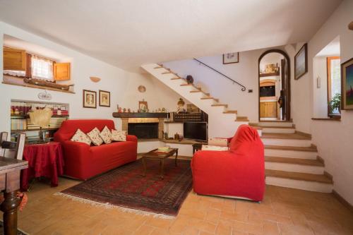 Χώρος καθιστικού στο Casa tra le Querce