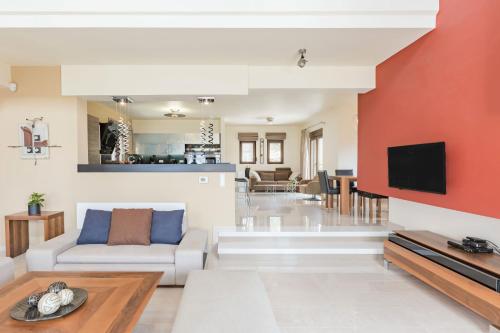 Μια τηλεόραση ή/και κέντρο ψυχαγωγίας στο Halide Luxury Villa