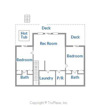 a floor plan of a house at Lakefront Home Near Wisp with Great Location Dock Slip Hot Tub in McHenry