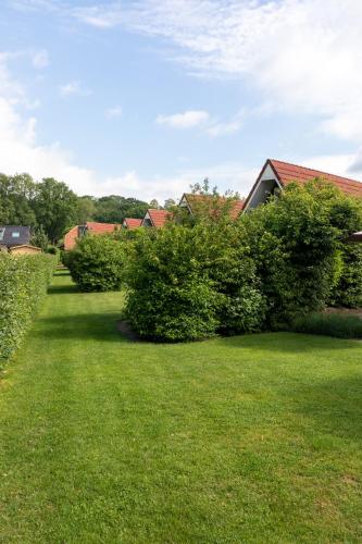 a yard with green bushes and a house at Vakantie bij Meeussen - Molendal in Plasmolen