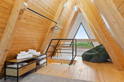 Postel nebo postele na pokoji v ubytování Arta Chalet
