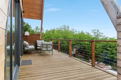 Balkón nebo terasa v ubytování Arta Chalet