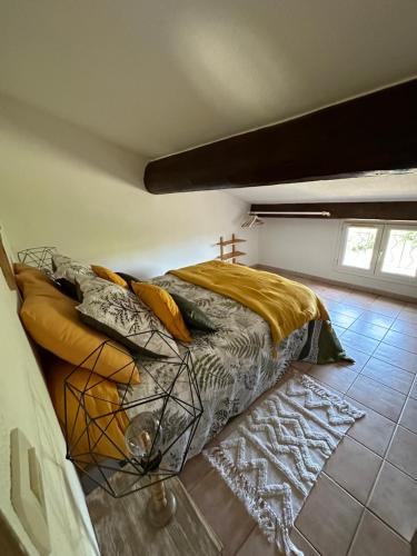 Llit o llits en una habitació de Le mas du bosc
