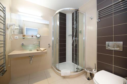 Koupelna v ubytování Apartmány Bella Vista Lipno