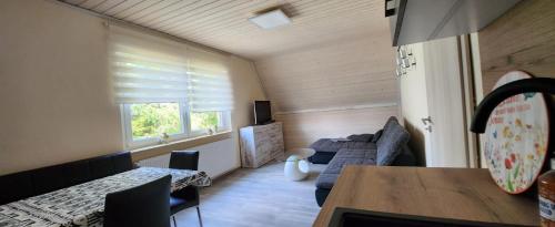 Χώρος καθιστικού στο Ferienwohnung in Bräsen