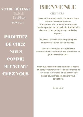 two pages of a menu for a restaurant at VILLA NOUNOU in Le Thor