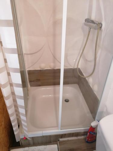 Koupelna v ubytování Kleines Haus im Oderbruch