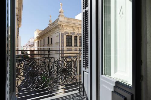 a view of a building from a balcony at JW Marriott Hotel Madrid in Madrid