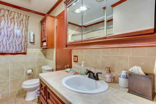 A bathroom at Lawton Home with Deck, Near Casinos and Museums!