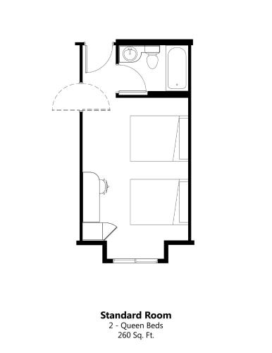a drawing of a floor plan of a small apartment at Microtel Inn & Suites - Kearney in Kearney