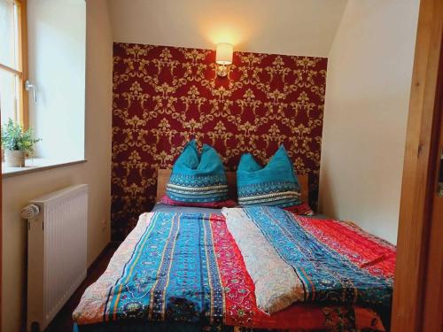Postel nebo postele na pokoji v ubytování super cozy holiday apartment in a maritime style