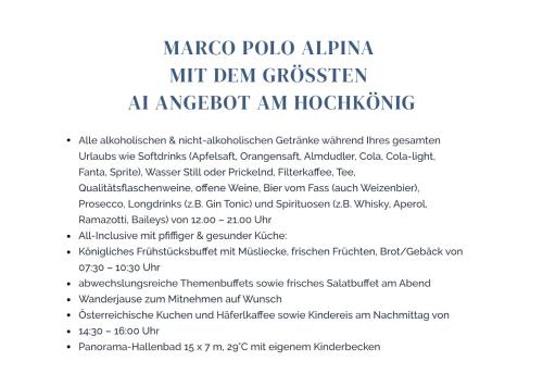 obraz dokumentu z tekstem listy kontrolnej mtpdn w obiekcie All Inclusive - Marco Polo Alpina Familien- & Sporthotel w mieście Maria Alm am Steinernen Meer