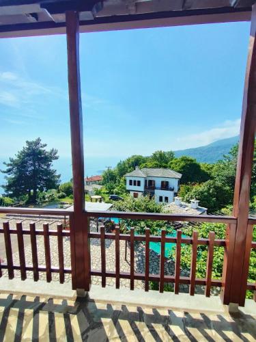a view from the porch of a house at Hotel Vrionis in Agios Dimitrios