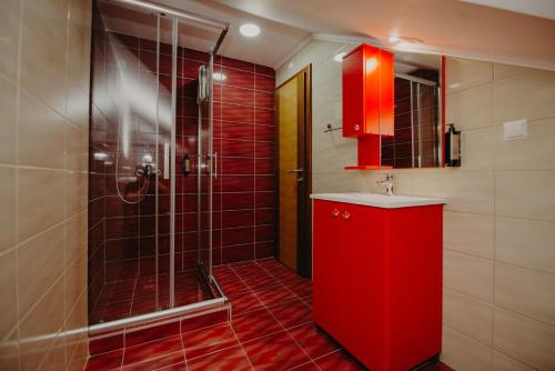 Koupelna v ubytování Motel Vila Bijela