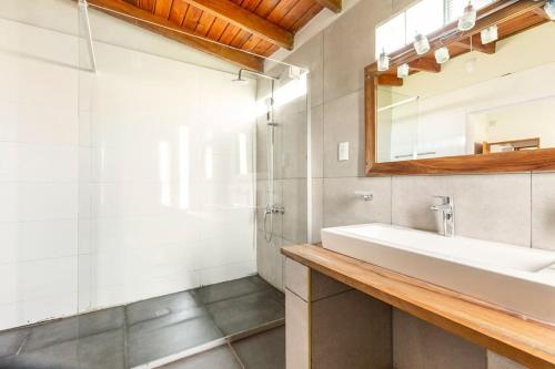 a bathroom with a sink and a mirror at Calivista Vineyard in Tunuyán