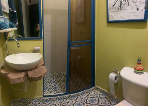 Koupelna v ubytování remolinos