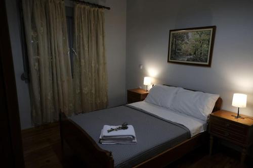 Katil atau katil-katil dalam bilik di Δ2 - Τα διαμερίσματα του δασκάλου στα Φιλιατρά