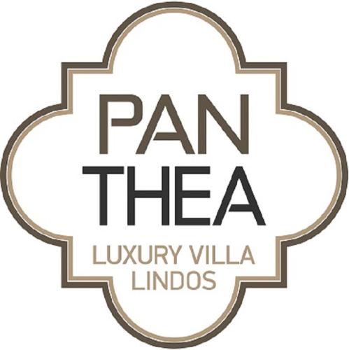 a logo for the pan thema luxury villa in luoyas at Villa Panthea in Líndos