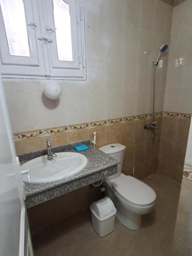 een badkamer met een toilet en een wastafel bij ميرفيز هاوس Murphy's House in Hurghada