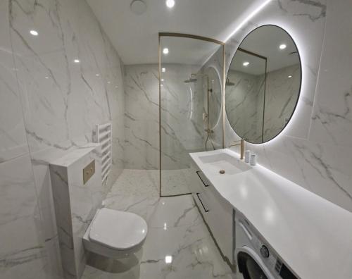 Koupelna v ubytování Apartamentai Kopa