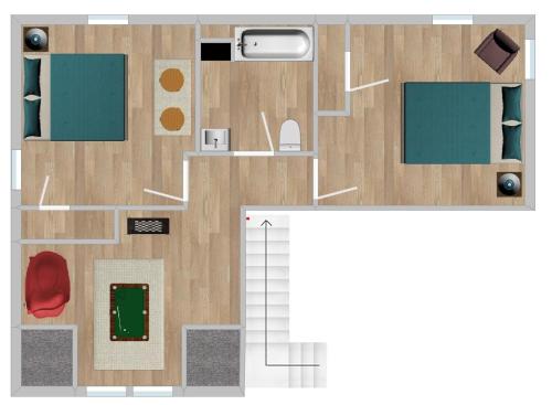 a drawing of a floor plan of a room at Blue Sky Cabin - Built in 2023 this 3 bed 2,5 bath home has gorgeous views in Jefferson