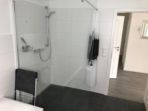 Koupelna v ubytování FewoSchmiede2EG