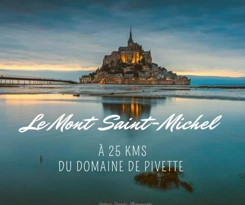 a drive through the island of saint malo with a castle in at Cottage climatisé avec baignoire SPA 2 personnes in Avranches