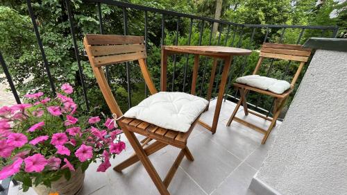 Balkoni atau teres di Apartament Nałęczowski Zakątek