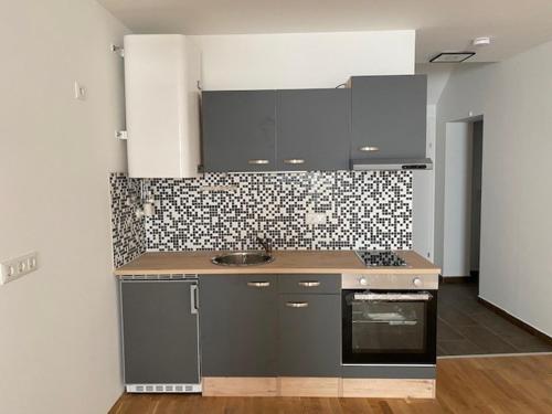 Kuchyň nebo kuchyňský kout v ubytování Paky Appartements 00316