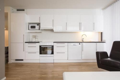 ครัวหรือมุมครัวของ Klostergaarden leilighetshotell AS - Best Housing Apartments