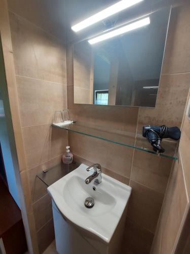Koupelna v ubytování Apartments Zorč