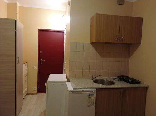 Kuchyň nebo kuchyňský kout v ubytování Renovated 12m Size Apartment Floor 5 No Lift