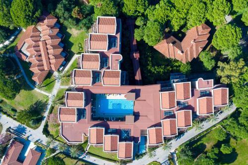 an overhead view of a house with a swimming pool at Asteria Family Resort Belek in Belek