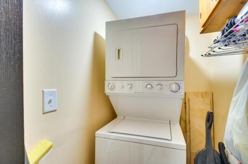 a white washer and dryer in a kitchen at Charming Virginia Getaway Near Hiking and Golfing! in Lynchburg