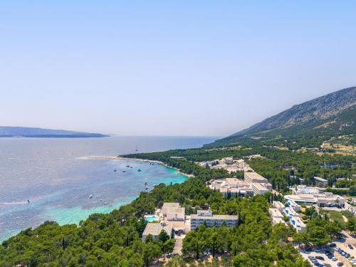 an aerial view of a beach and the ocean at Bluesun Hotel Elaphusa in Bol