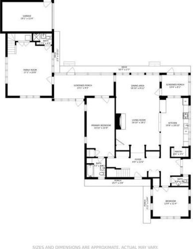 a floor plan of a house at Victory Gardens in Union Pier