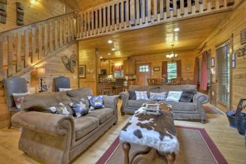 Zona de estar de Fireside Lodge