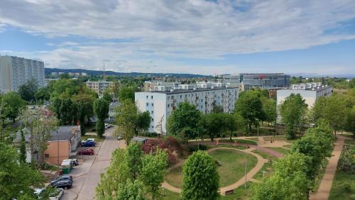 Udsigt til Gdańsk eller udsigt til byen taget fra lejligheden