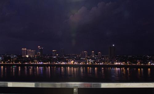 Ein allgemeiner Blick auf Phnom Penh oder ein Stadtblick von des Hotels aus