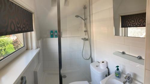Koupelna v ubytování 'Onder-dak' 2-persoons appartement