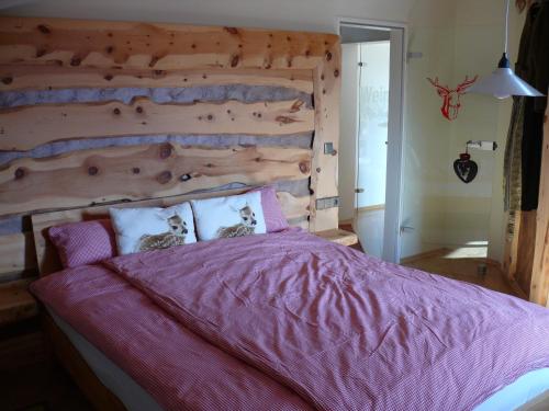 Katil atau katil-katil dalam bilik di Ferienwohnung Weitblick