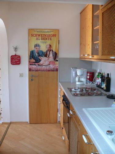Dapur atau dapur kecil di Ferienwohnung Weitblick