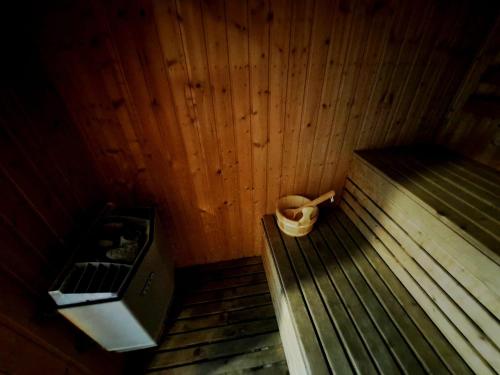 an inside of a sauna with a hat in it at 5A-Short-term rental allowed-2BRs Downtown Bangkok in Makkasan
