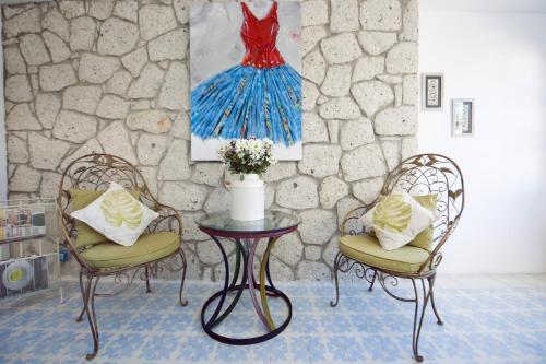 Χώρος καθιστικού στο Sade Alacati Hotel