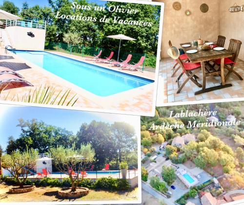 SOUS UN OLIVIER Gîte Le Mûrier, au calme avec climatisation et piscine