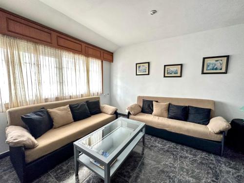 米尼奧的住宿－Razal，客厅配有两张沙发和一张咖啡桌
